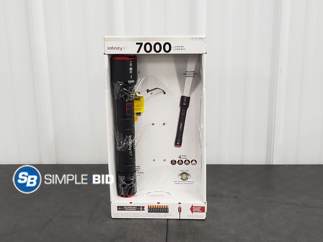 Lot 58-68896 - Infinity X1 7000 Rechargeable Flash light with batteries - appears unused