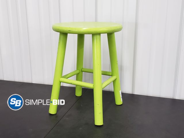 Lot 58-67018 - Lime Green Step Stool - 17" Tall - Used But in Good Condition