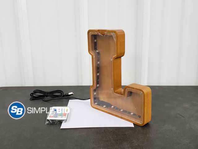 Lot 58-40438 - Light up Piggy Bank - Letter "L"