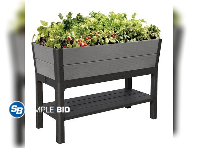 Lot 58-31917 - Keter Darwin 29 Gallon Raised Garden Bed and Self Watering Planter Box