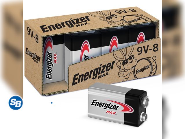Lot 58-58980 - New Energizer MAX 9V Batteries (8 Pack), 9 Volt Alkaline Batteries