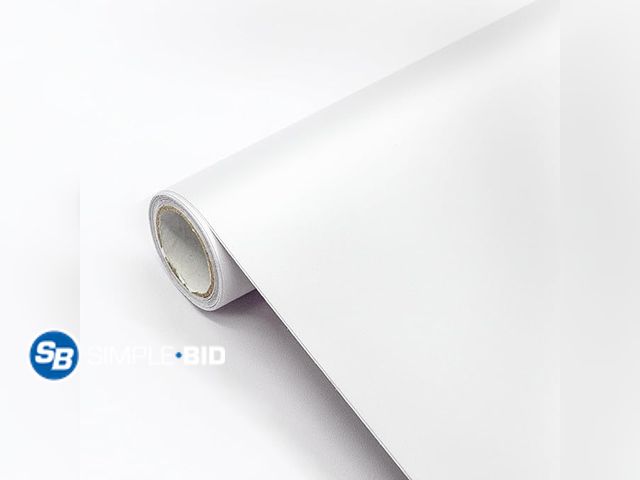 Lot 58-18067 - Lot of (6) New rolls of  White Contact Paper 16"x78.5" Matte Peel and Stick Wallpaper Upgrade Remova...