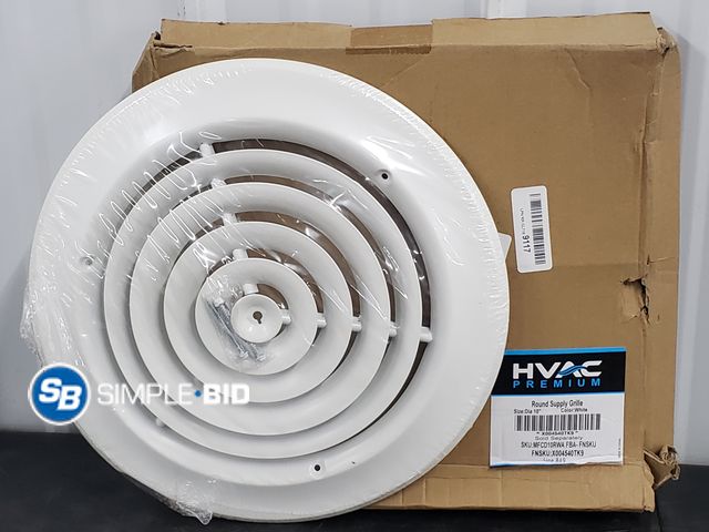 Lot 58-77910 - HVAC Round Supply Grill 10" Diameter