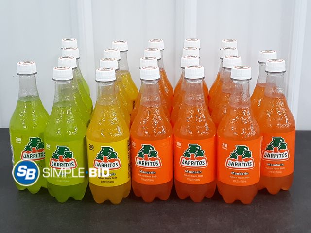 Lot 58-37636 - JARRITOS! Lot of (23) Jarritos Naturall flavor soda -- Pineapple -- Mandarin - Lime - 17.7 fl oz - u...