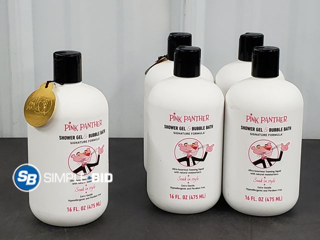Lot 58-58929 - Lot of (5) Pink Panther Shower Gel and Bubble Bath - unopened