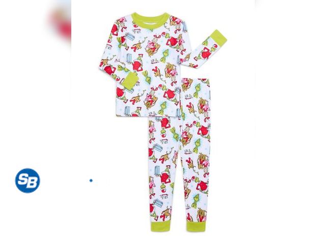 Lot 58-32956 - New Character Toddler Christmas Snug Fit Top and Pants, 2-Piece Pajama Set, Size 18 Months