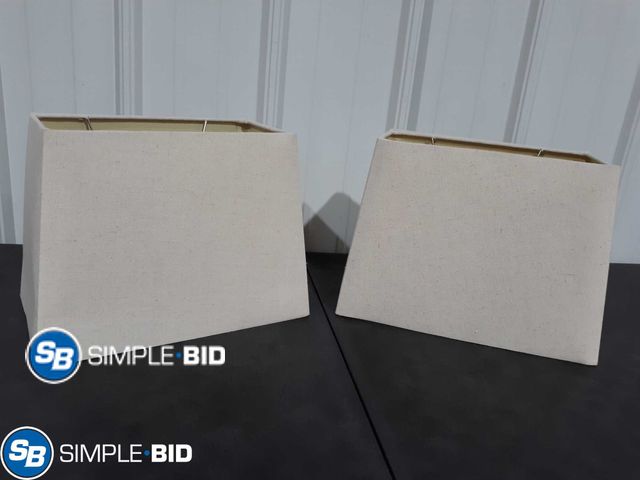 Lot 58-25107 - Lot of (2) Square Lamp Shades