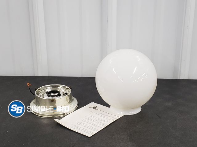Lot 58-41111 - Round Globed Ceiling Light - Silver