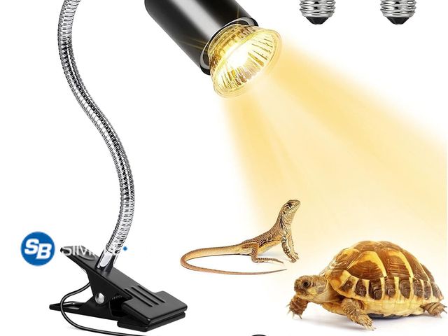 Lot 58-36333 - New Reptile Heat Lamp for Lizard,aquatic lamp with 2 UVA UVB Bulbs light for Reptiles,UVA UVB Reptil...