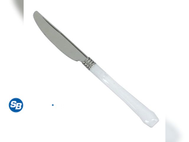 Lot 58-75955 - Lot of (6) New WNA Reflections Duet Heavy Weight Cutlery Knife Silver, 7" Length, Plastic | 20/Pack ...