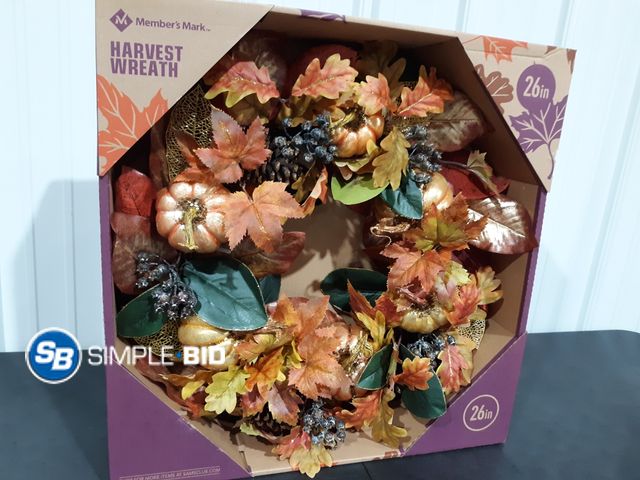 Lot 58-34639 - New Member's Mark Harvest Wreath 26"