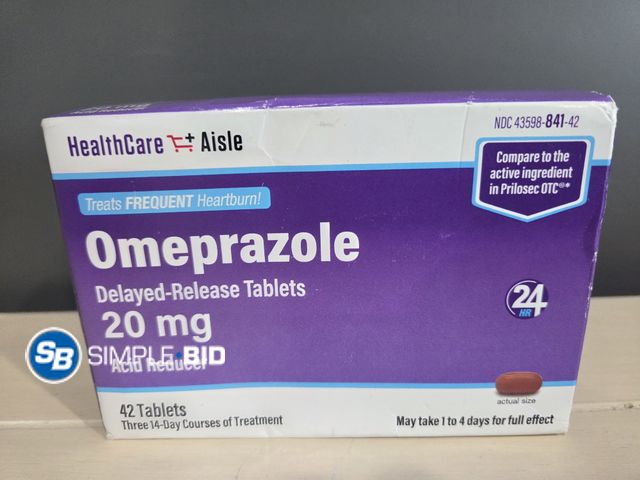 Lot 58-74273 - New Omeprazole Acid Reducer 42 Tablets
