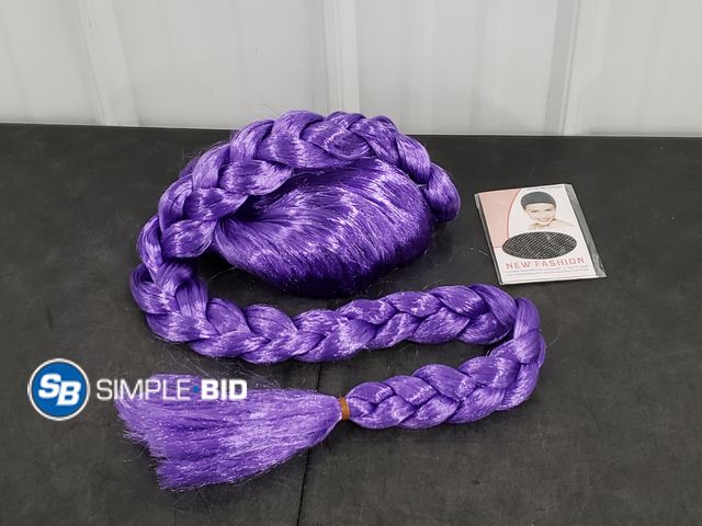 Lot 58-53637 - Long Hair Purple Wig