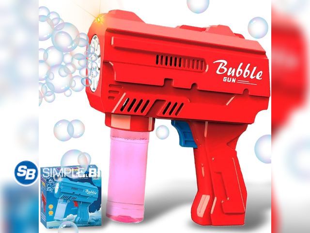 Lot 58-53499 - New Kids Bubble Gun, Bubble Blaster with Refill Solution, Automatic Bubble Maker Blower &amp; LED Li...