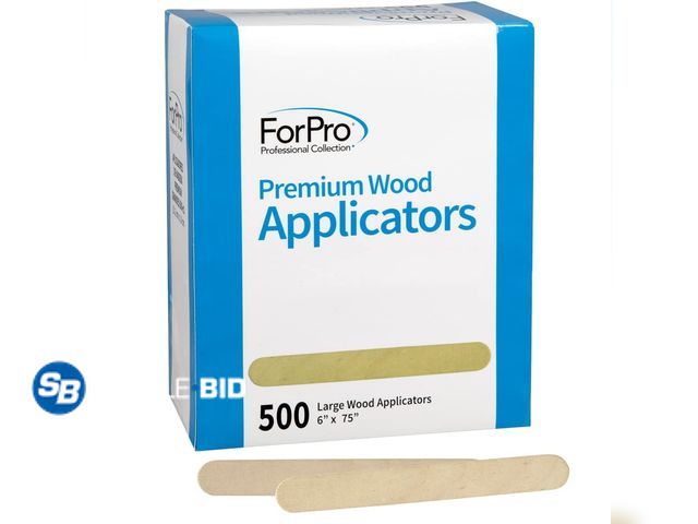 Lot 58-68437 - New ForPro Premium Wood Applicators, Non-Sterile, Hair Removal Waxing Applicators, Large, 6” L x .75...