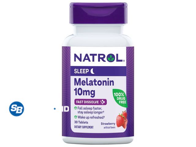 Lot 58-78320 - New Natrol Melatonin 10mg Fast Dissolve Tablets - Strawberry Flavor, 30 Count, Sleep Support