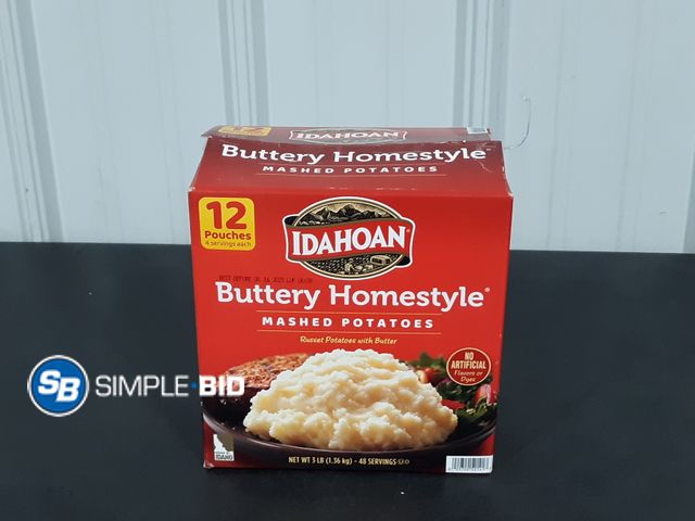 Lot 58-25984 - Idahoan Buttery homestyle Mashed Potatoes 7 packages - unopened