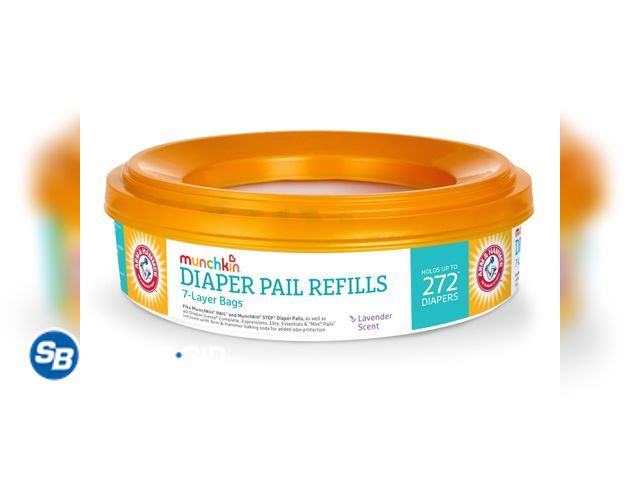 Lot 58-38132 - Lot of (2) New Munchkin Arm and Hammer Diaper Pail Refill Rings, 272 Count in each