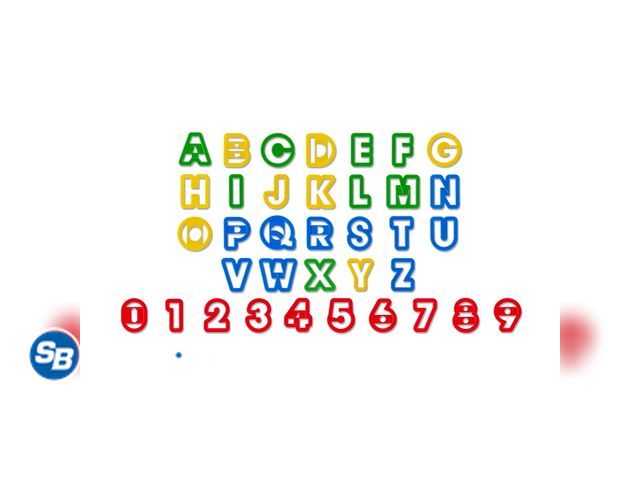 Lot 58-51457 - New Alphabet and Number Plastic Cookie Cutter Set, 36 Pieces, by Way To Celebrate