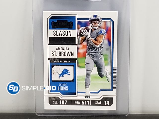 Lot 58-39532 - Detroit Lions Football Card - Amon Ra St. Brown - 2023 Panini