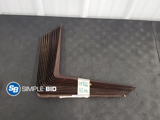Lot 58-77541 - Lot of (12) 14 x 12" Shelf Brackets