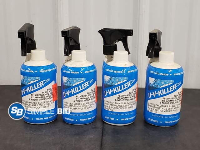 Lot 58-78361 - Lot of (4) U-V-Killer 18 fl oz each - unopened (looks like it has been stored for awhile)