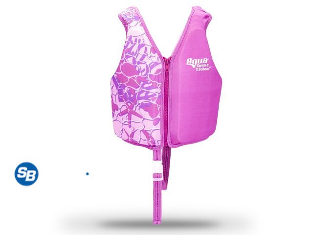 Lot 58-27117 - New SwimSchool Swim Training Vest, Medium/Large, Ages 4-6 Years, Pink Turtle
