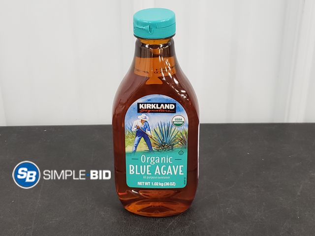 Lot 58-39447 - Kirkland Organic Blue Agave 36 oz - unopened - cap broken