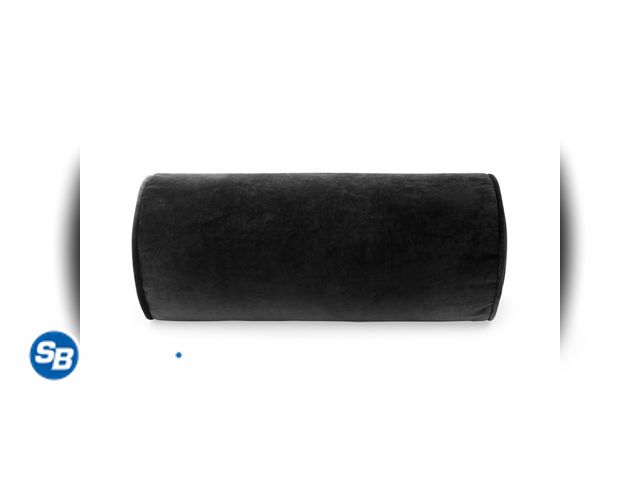 Lot 58-58486 - New Mainstays 8" x 18" Rich Black Velvet Bolster Polyester Decorative Pillow