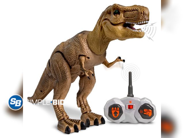 Lot 58-54086 - New Discovery™ RC T-Rex Action Dinosaur Robot Toy, Wireless Controller &amp; Motion Activated Moveme...