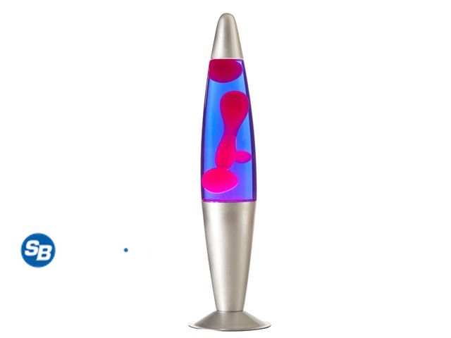 Lot 58-58333 - New Urban Shop 16-Inch Pink/Purple Lava Motion Volcano Lamp with Incandescent Light, Silver Metal Ba...