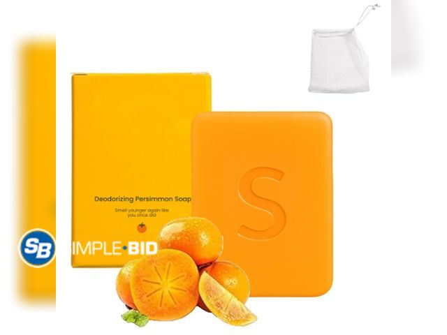 Lot 58-53487 - New Swarva Persimmon Soap, Japanese Persimmon Soap for Old People Smell, Deodorizing Soaps with Pers...