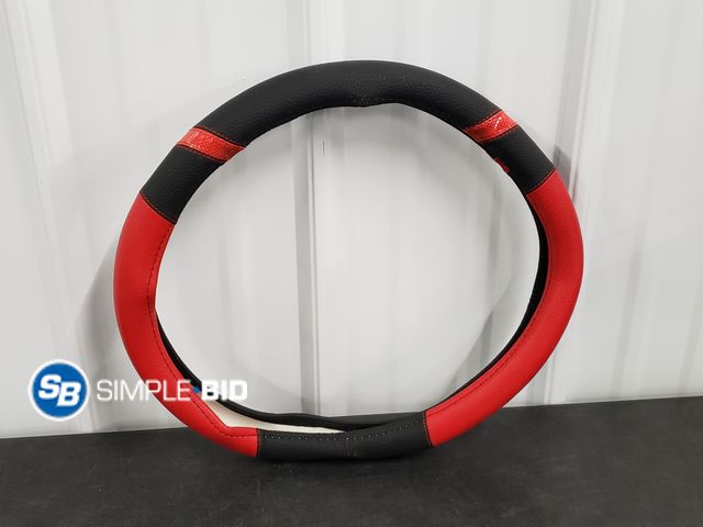 Lot 58-39979 - Red/Black Steering Wheel Cover
