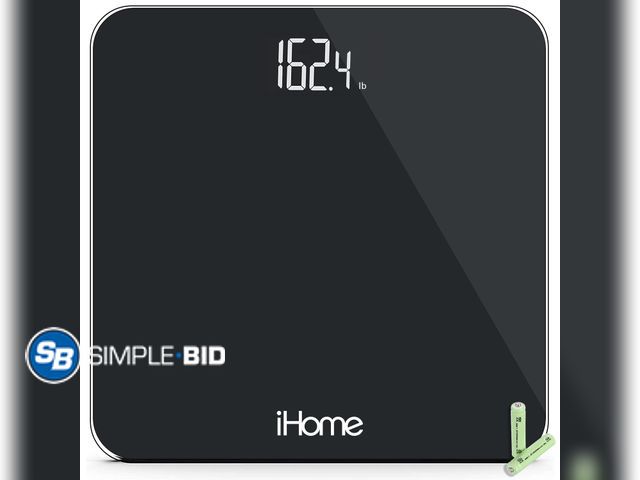 Lot 58-65361 - New iHome Digital Battery Powered Bathroom Scale 397 lbs with Fit+ Personal Coach App, FSA and HSA E...