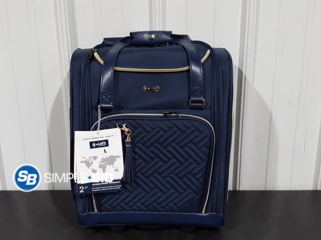 Lot 58-28547 - Coolife Luggage Carry On Luggage Underseat Luggage Suitcase Softside Wheeled Luggage Lightweight Rol...