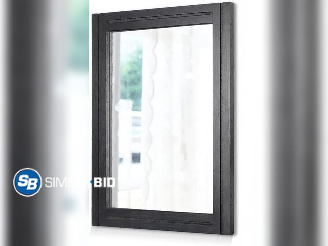 Lot 58-65117 - New  Black Mirrors for Wall Rectangle Wood Framed Decorative Wall Hanging Mirror for Bedroom Living ...
