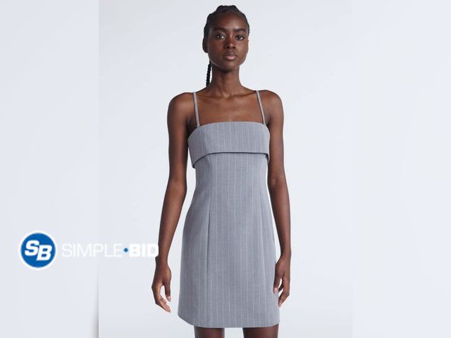 Lot 58-71158 - New Scoop Women’s Fold Over Bandeau Neck Mini Dress - SIZE L (12/14)