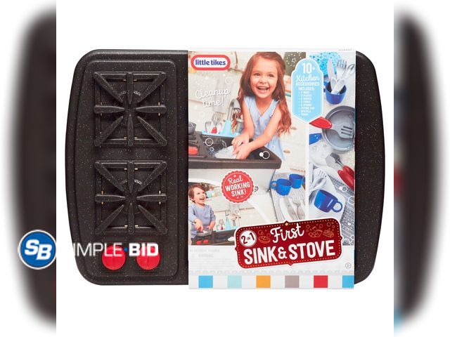 Lot 58-72950 - Little Tikes First Sink &amp; Stove Realistic Pretend Play Appliance for Kids - appears unused - dam...