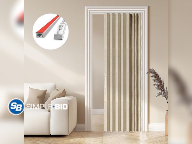 Lot 58-75904 - New AJAZZ 100% Blackout Magnetic Accordion Curtains Invisible Folding &amp; Sliding Cover for Bedroo...