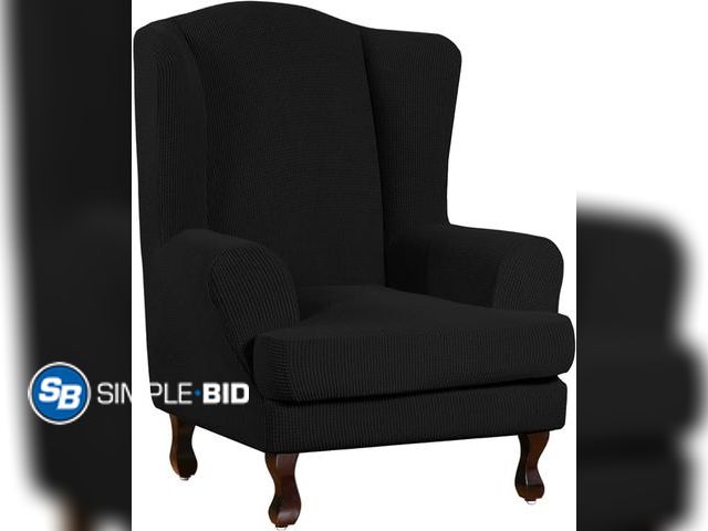 Lot 58-84210 - Wingback Chair Covers 2 Piece Wing Chair Slipcover Stretch Slipcovers for Wingback Chairs Wing Chair...