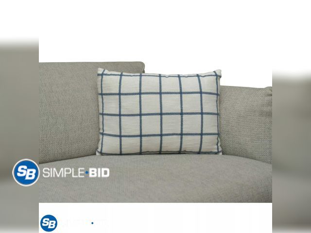 Lot 58-19777 - New Decorative Mainstays 14"x20" Windowpane Blue throw pillow