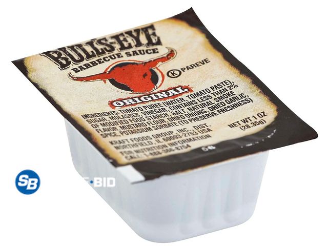 Lot 58-84711 - Bulls Eye Original Barbecue Sauce, 1 Ounce -- 100 Count - unopened - expired