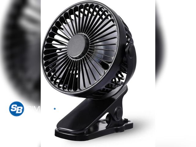 Lot 58-40509 - New TCJJ Portable Clip on Fan, Rechargeable USB Desk Fans, Stroller Fan With TYPE-C Port 360° Rotata...