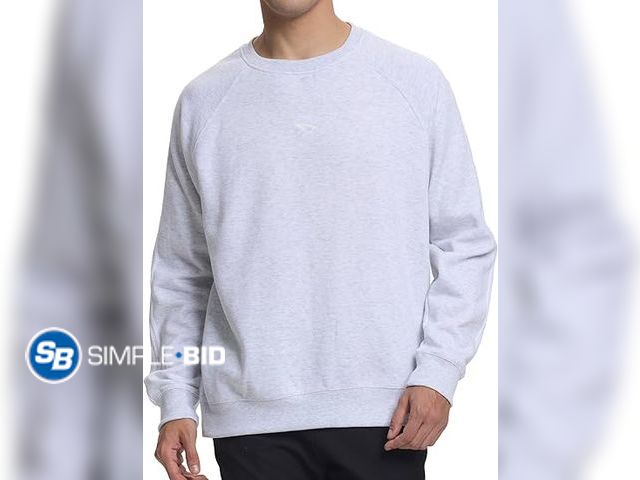 Lot 58-71568 - New DITOK Mens Athletic Fleece Crewneck Sweatshirt Cotton-Blend Long Sleeve Casual Pullover Loose Fi...
