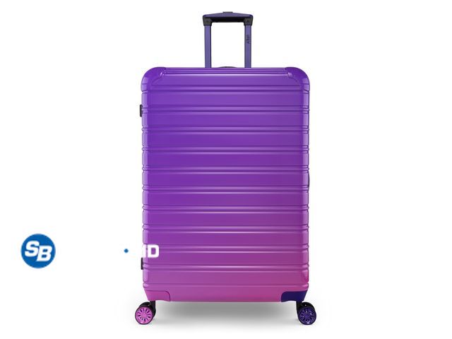 Lot 58-51389 - New iFLY Hardside Fibertech Luggage 28" Checked Expandable Spinner Luggage for Travel, Midnight Berr...