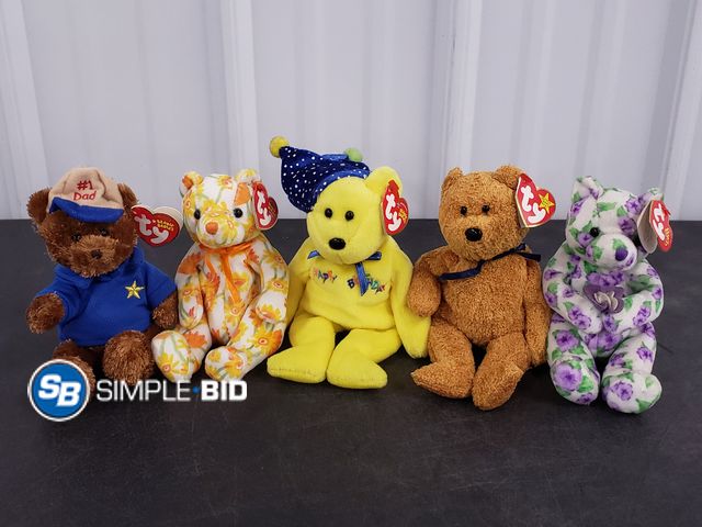 Lot 58-30311 - Lot of (5) Plush Ty Beanie Babies
