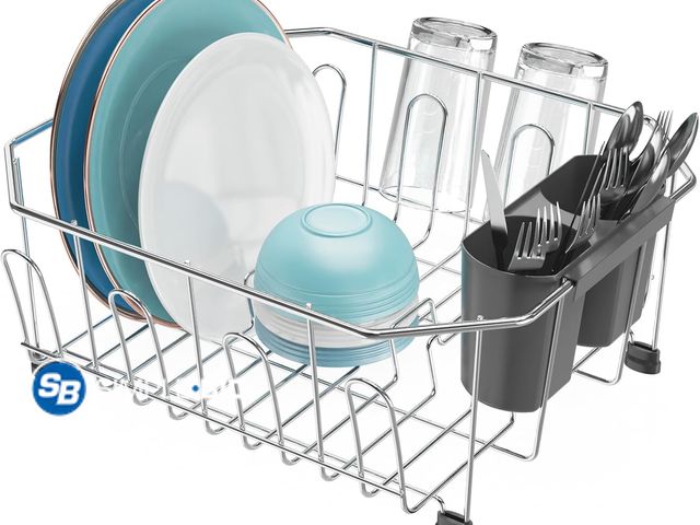 Lot 58-74250 - New Small in Sink Dish Drying Rack - Stainless Steel for RV Kitchen | Compact Design for Apartments,...