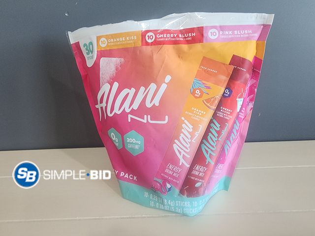 Lot 58-35877 - ALANI! Energy Drink mix -- Orange kiss -- Cherry Slush -- Pink Slush -- 29 sticks - unopened