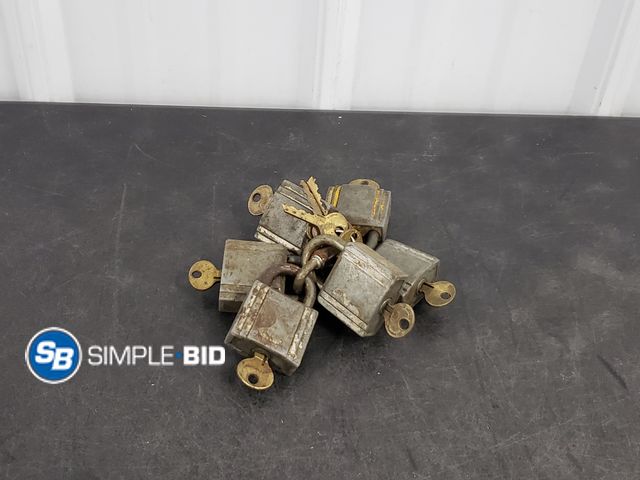 Lot 58-74031 - Lot of (6) Key Lock Pad Locks