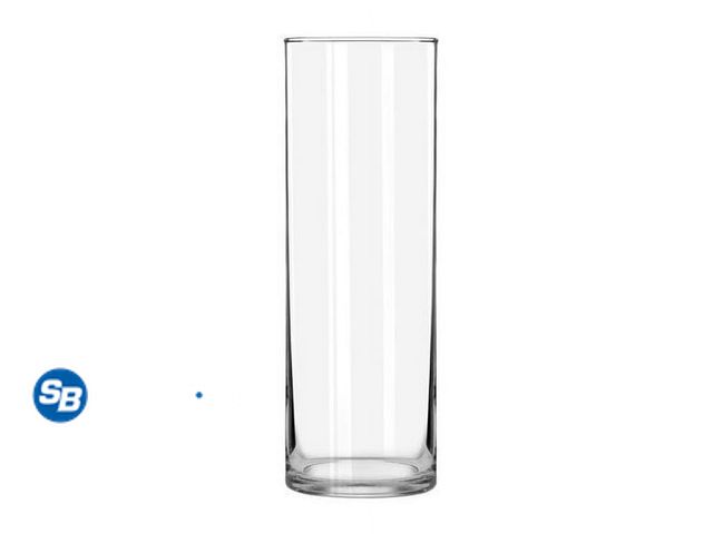 Lot 58-33043 - Lot of (2) New Libbey Clear Glass 9.5" Cylinder Floral Vase